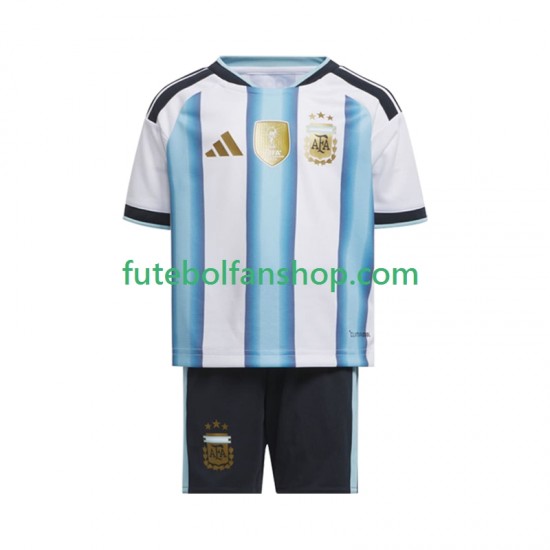 Camisola Principal Seleção Argentina World Cup 2026 Manga Curta ,Criança