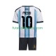 Camisola Principal Seleção Argentina Lionel Messi 10 World Cup 2026 Manga Curta ,Criança