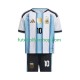 Camisola Principal Seleção Argentina Lionel Messi 10 World Cup 2026 Manga Curta ,Criança