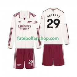 Camisola Alternativa (2ª) Arsenal Havertz 29 Época 2025/2026 Manga Comprida ,Criança
