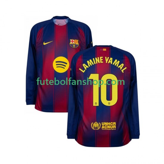 Camisola Principal FC Barcelona Lamine Yamal 10 Época 2025/2026 Manga Comprida ,Homem