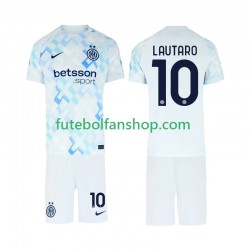 Camisola Alternativo Inter de Milão Lautaro Martinez 10 Época 2025/2026 Manga Curta ,Criança
