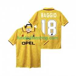 Camisola Alternativa (2ª) AC Milan BAGGIO 18 Retro 1995 1996 Manga Curta ,Homem