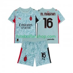 Camisola Principal Guarda-redes AC Milan Mike Maignan 16 Época 2025/2026 Manga Curta ,Criança
