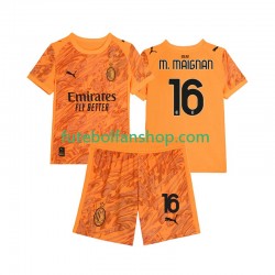 Camisola Alternativa (2ª) Guarda-redes AC Milan Mike Maignan 16 Época 2025/2026 Manga Curta ,Criança
