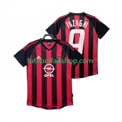 Camisola Principal AC Milan INZAGHI 9 Retro 2002 2003 Manga Curta ,Homem