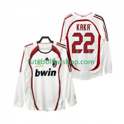 Camisola Alternativo AC Milan KAKA 22 Retro 2006 2007 Manga Comprida ,Homem