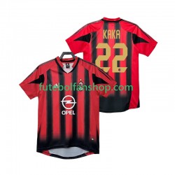 Camisola Principal AC Milan KAKA 22 Retro 2004 2005 Manga Curta ,Homem