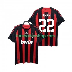 Camisola Principal AC Milan KAKA 22 Retro 2008 2009 Manga Curta ,Homem