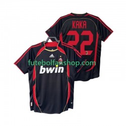 Camisola Alternativa (2ª) AC Milan KAKA 22 Retro 2006 2007 Manga Curta ,Homem