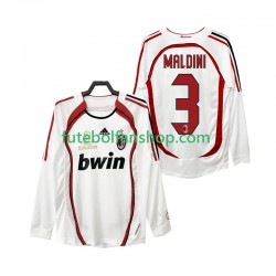 Camisola Alternativo AC Milan MALDINI 3 Retro 2006 2007 Manga Comprida ,Homem