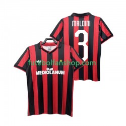 Camisola Principal AC Milan MALDINI 3 Retro 1990 1991 Manga Curta ,Homem