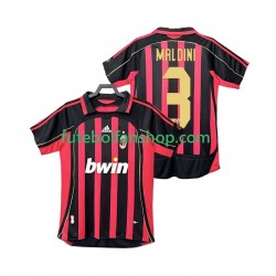 Camisola Principal AC Milan MALDINI 3 Retro 2006 2007 Manga Curta ,Homem