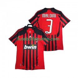 Camisola Principal AC Milan MALDINI 3 Retro 2007 2008 Manga Curta ,Homem