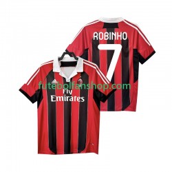 Camisola Principal AC Milan ROBINHO 7 Retro 2012 2013 Manga Curta ,Homem