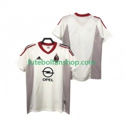 Camisola Alternativo AC Milan Retro 2004 2005 Manga Curta ,Homem