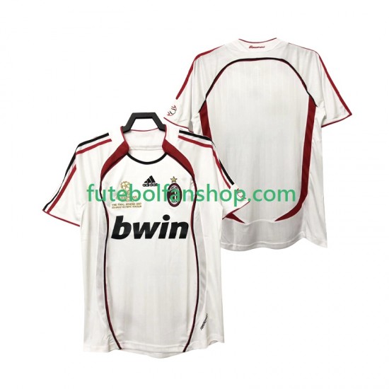 Camisola Alternativo AC Milan Retro 2006 2007 Manga Curta ,Homem