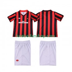 Camisola Principal AC Milan Retro 1990 1991 Manga Curta ,Criança