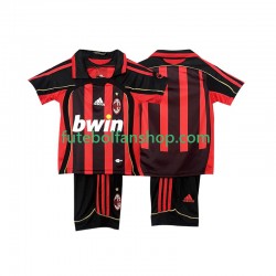 Camisola Principal AC Milan Retro 2006 2007 Manga Curta ,Criança