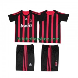 Camisola Principal AC Milan Retro 2008 2009 Manga Curta ,Criança