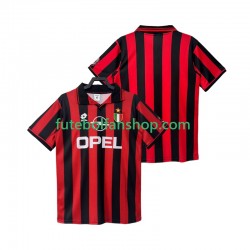 Camisola Principal AC Milan Retro 1996 1997 Manga Curta ,Homem