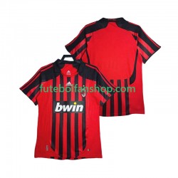 Camisola Principal AC Milan Retro 2007 2008 Manga Curta ,Homem