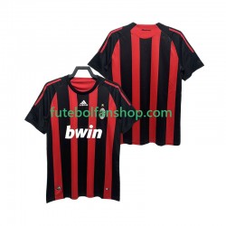 Camisola Principal AC Milan Retro 2008 2009 Manga Curta ,Homem