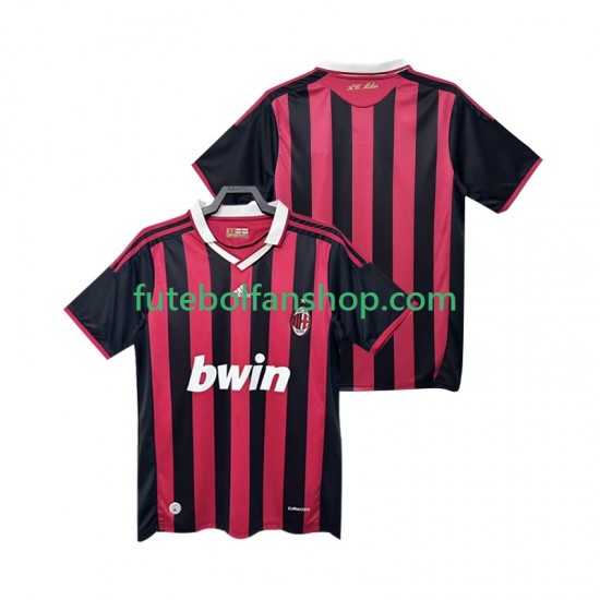 Camisola Principal AC Milan Retro 2009 2010 Manga Curta ,Homem
