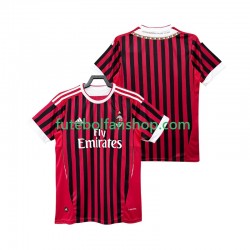 Camisola Principal AC Milan Retro 2011 2012 Manga Curta ,Homem