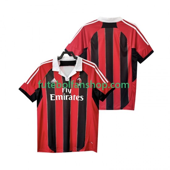 Camisola Principal AC Milan Retro 2012 2013 Manga Curta ,Homem