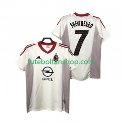 Camisola Alternativo AC Milan SHEVCHENKO 7 Retro 2004 2005 Manga Curta ,Homem