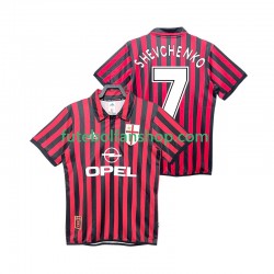 Camisola Principal AC Milan SHEVCHENKO 7 Retro 1999 2000 Manga Curta ,Homem