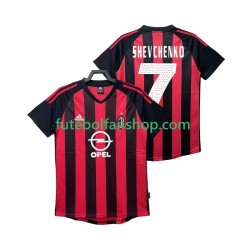 Camisola Principal AC Milan SHEVCHENKO 7 Retro 2002 2003 Manga Curta ,Homem
