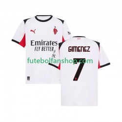 Camisola Alternativo AC Milan Santiago Gimenez 7 Época 2025/2026 Manga Curta ,Homem