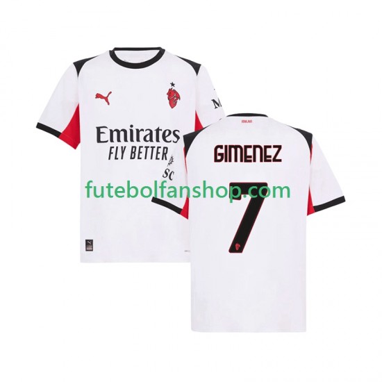 Camisola Alternativo AC Milan Santiago Gimenez 7 Época 2025/2026 Manga Curta ,Homem