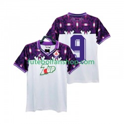 Camisola Alternativo ACF Fiorentina 9 Retro 1992 1993 Manga Curta ,Homem