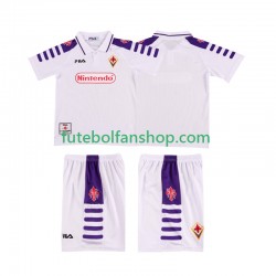 Camisola Alternativo ACF Fiorentina Retro 1998 1999 Manga Curta ,Criança