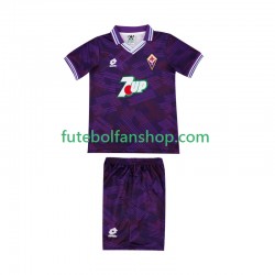 Camisola Principal ACF Fiorentina Retro 1992 1993 Manga Curta ,Criança