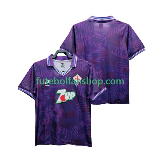 Camisola Principal ACF Fiorentina Retro 1992 1993 Manga Curta ,Homem