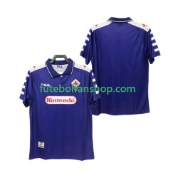 Camisola Principal ACF Fiorentina Retro 1998 1999 Manga Curta ,Homem