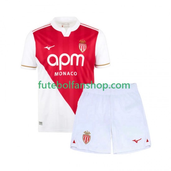 Camisola Principal AS Monaco Época 2025/2026 Manga Curta ,Criança Camisola Principal AS Monaco Época 2025/2026 Manga Curta ,Criança