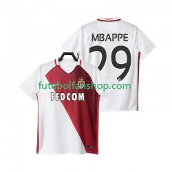 Camisola Principal AS Monaco Mbappe 29 2016 2017 Manga Curta ,Homem