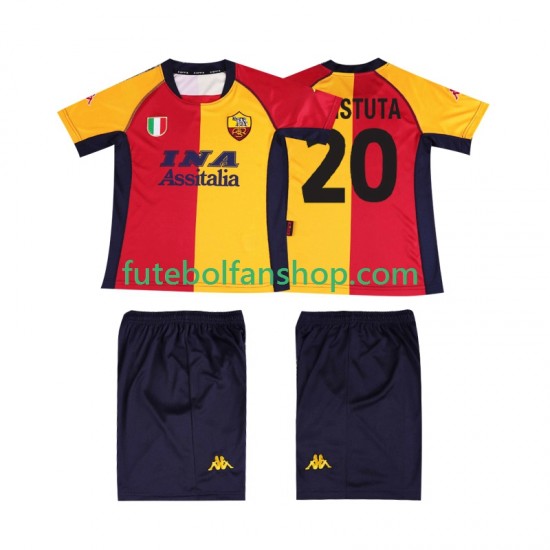 Camisola Principal AS Roma Batistuta 20 Retro 2000 2001 Manga Curta ,Criança Camisola Principal AS Roma Batistuta 20 Retro 2000 2001 Manga Curta ,Criança