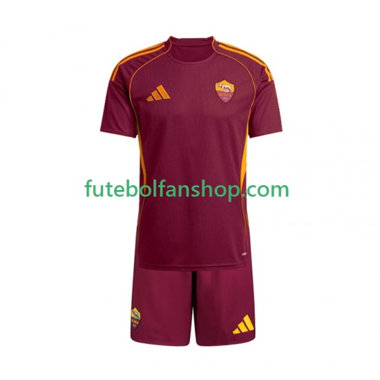Camisola Principal AS Roma Época 2025/2026 Manga Curta ,Criança