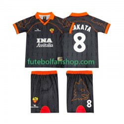 Camisola Alternativo AS Roma NAKATA 8 Retro 1999 2000 Manga Curta ,Criança