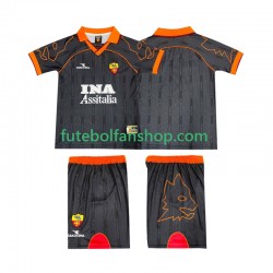 Camisola Alternativo AS Roma Retro 1999 2000 Manga Curta ,Criança