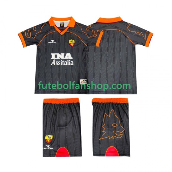 Camisola Alternativo AS Roma Retro 1999 2000 Manga Curta ,Criança Camisola Alternativo AS Roma Retro 1999 2000 Manga Curta ,Criança