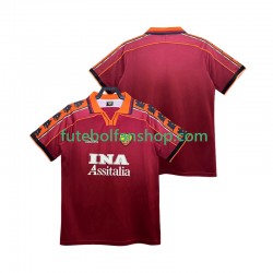 Camisola Principal AS Roma Retro 1998 1999 Manga Curta ,Homem