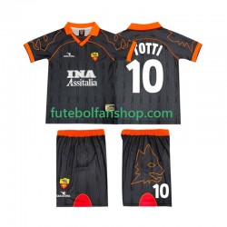 Camisola Alternativo AS Roma TOTTI 10 Retro 1999 2000 Manga Curta ,Criança