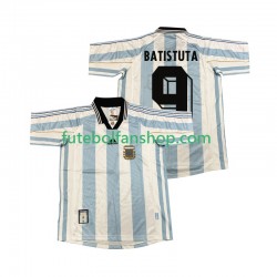 Camisola Principal Seleção Argentina BATISUTA 9 Retro 1998 Manga Curta ,Homem